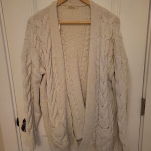 Vintage America Cable Knit Cardigan - Cream